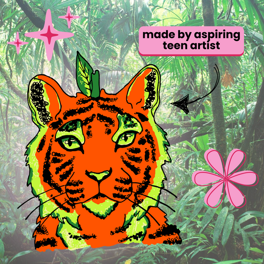 Papaya Tiger Sticker