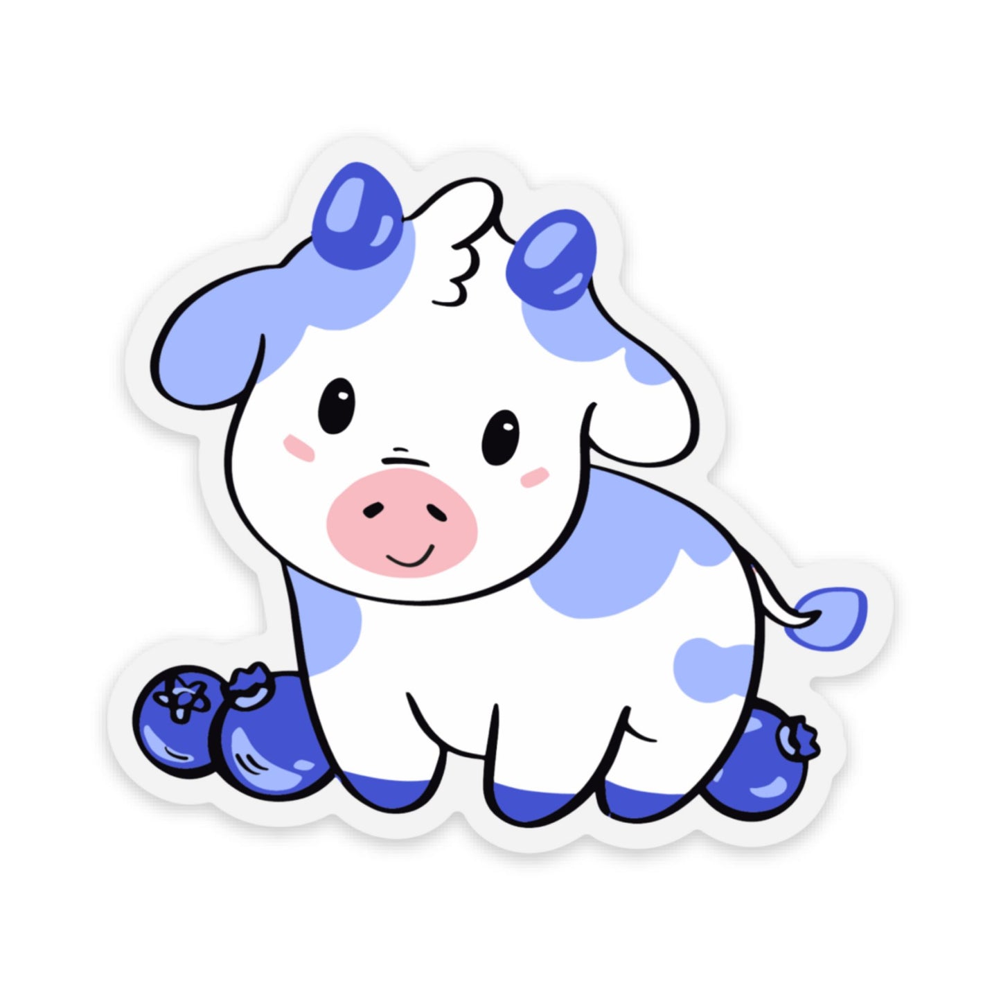 Blueberry Cow Sticker