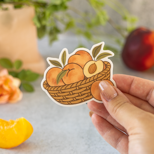 Basket of Peaches Sticker