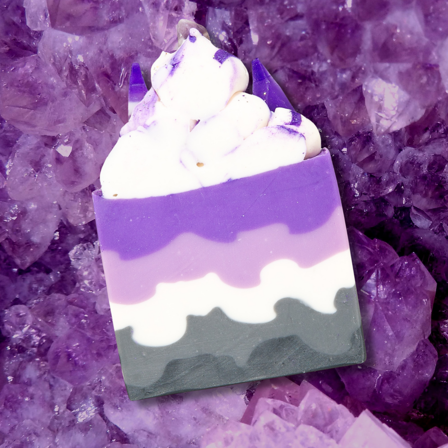 Amethyst Crystal Frosted Soap
