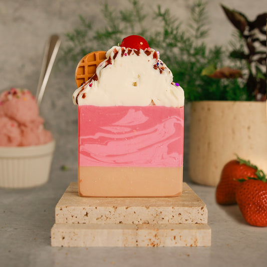 Strawberry Ice Cream Frosted Soap