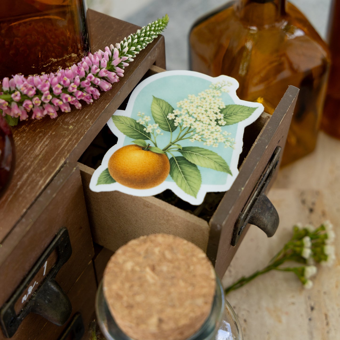 Orange + Elderflower Sticker
