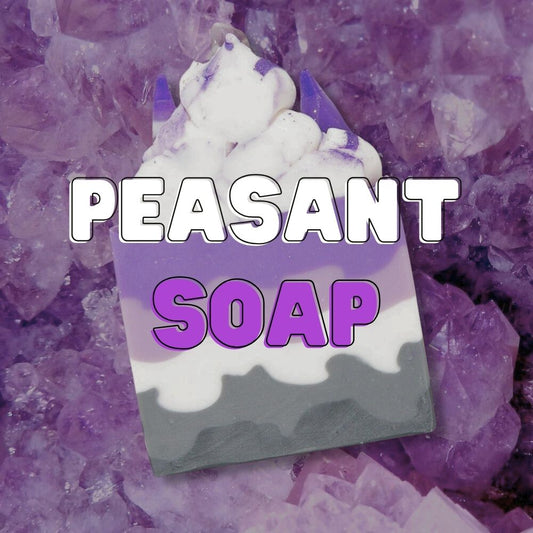 Purple Crystals Peasant Soap