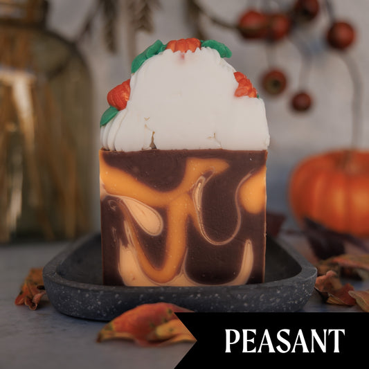 Pumpkin + Vanilla Frosted Peasant Soap