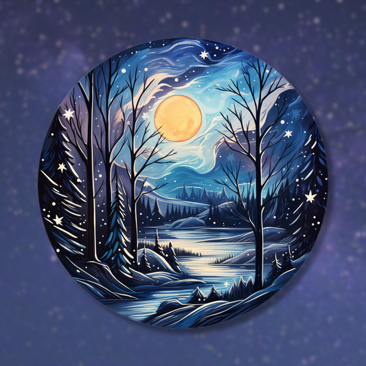 Winter Moon Sticker