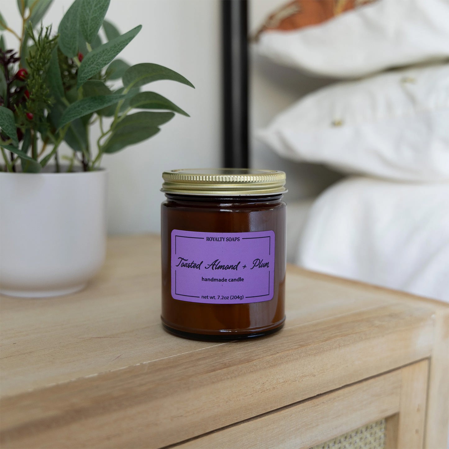 Toasted Almond + Plum Soy Candle