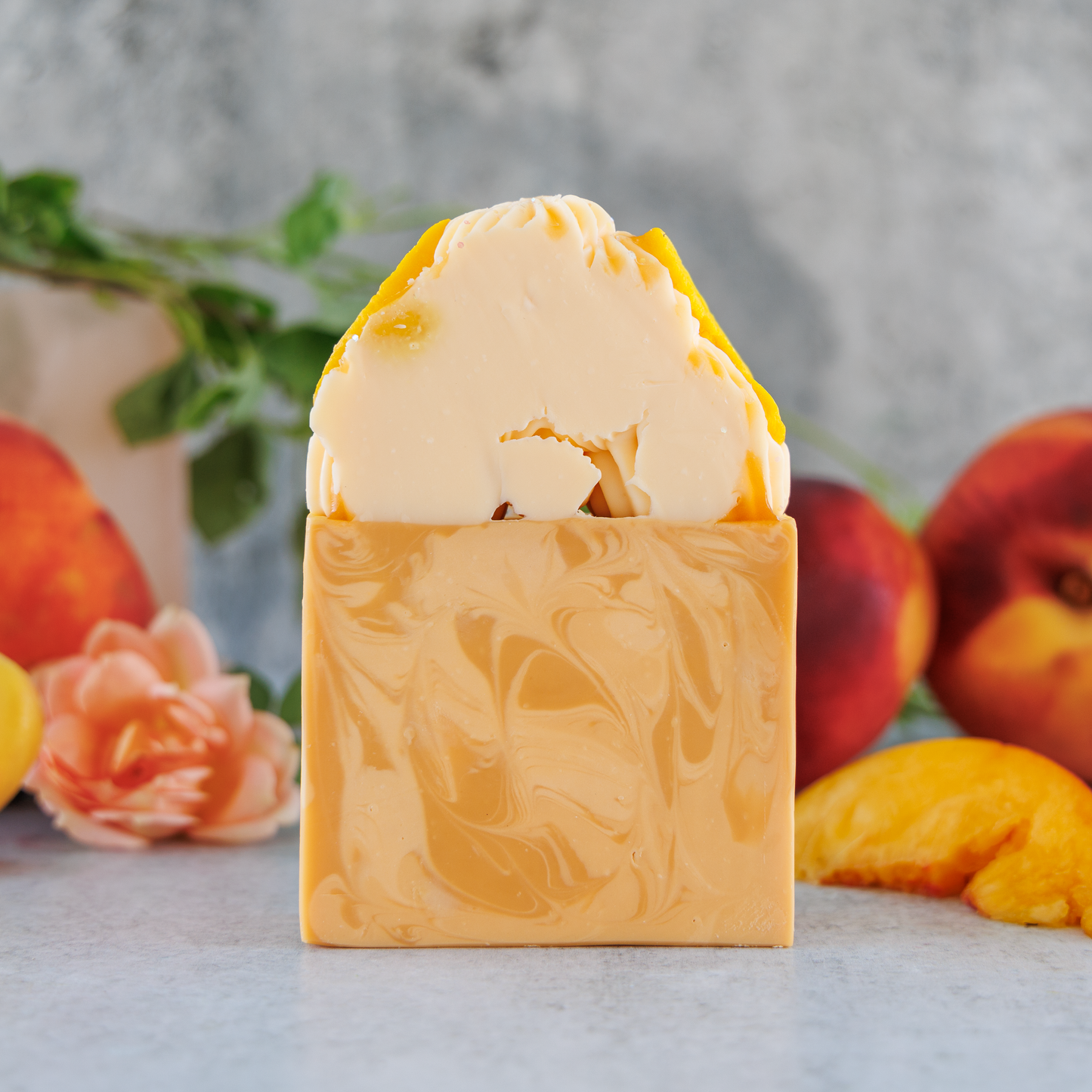 Peaches and Vanilla Frosted Soap