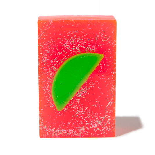 Hot Pink Lime Glass Soap