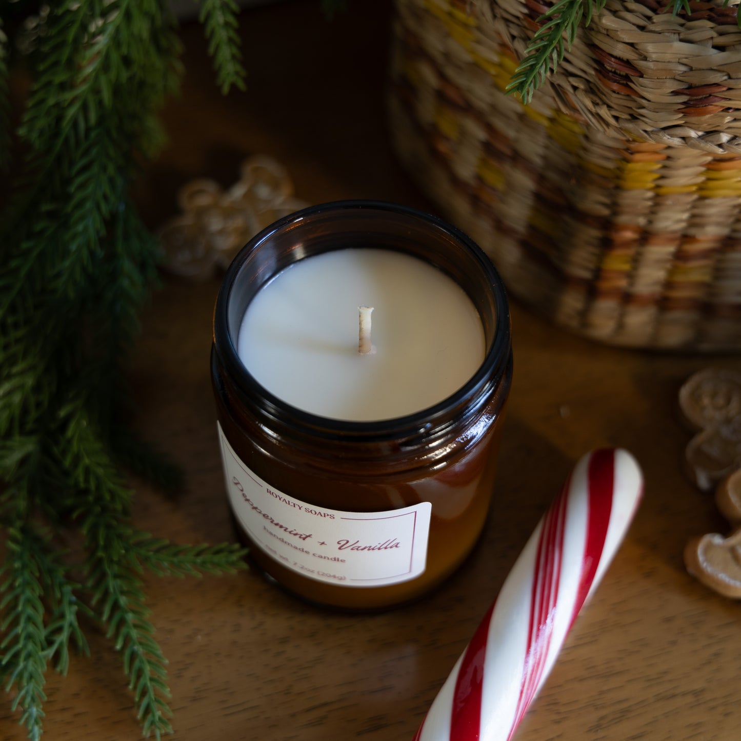Peppermint + Vanilla Soy Candle
