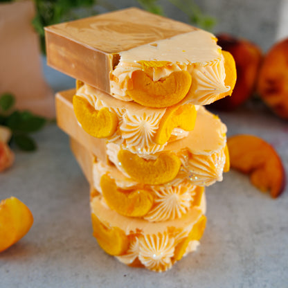 Peaches and Vanilla Frosted Soap