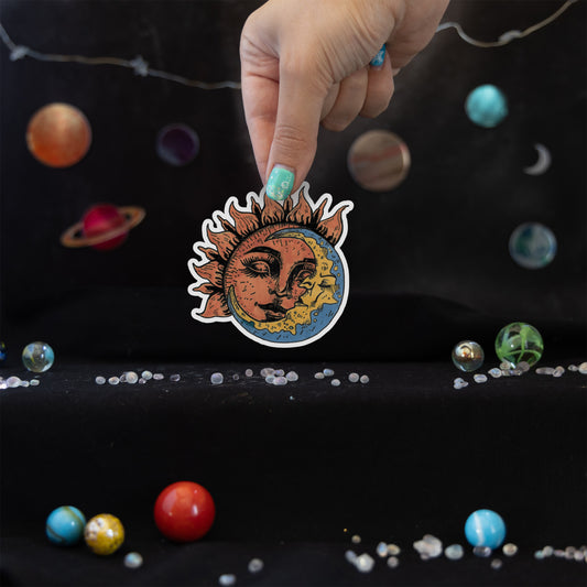 Sun and Moon Asleep Sticker