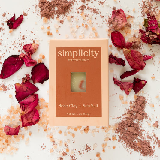 Rose Clay + Sea Salt Simplicity Soap Bar